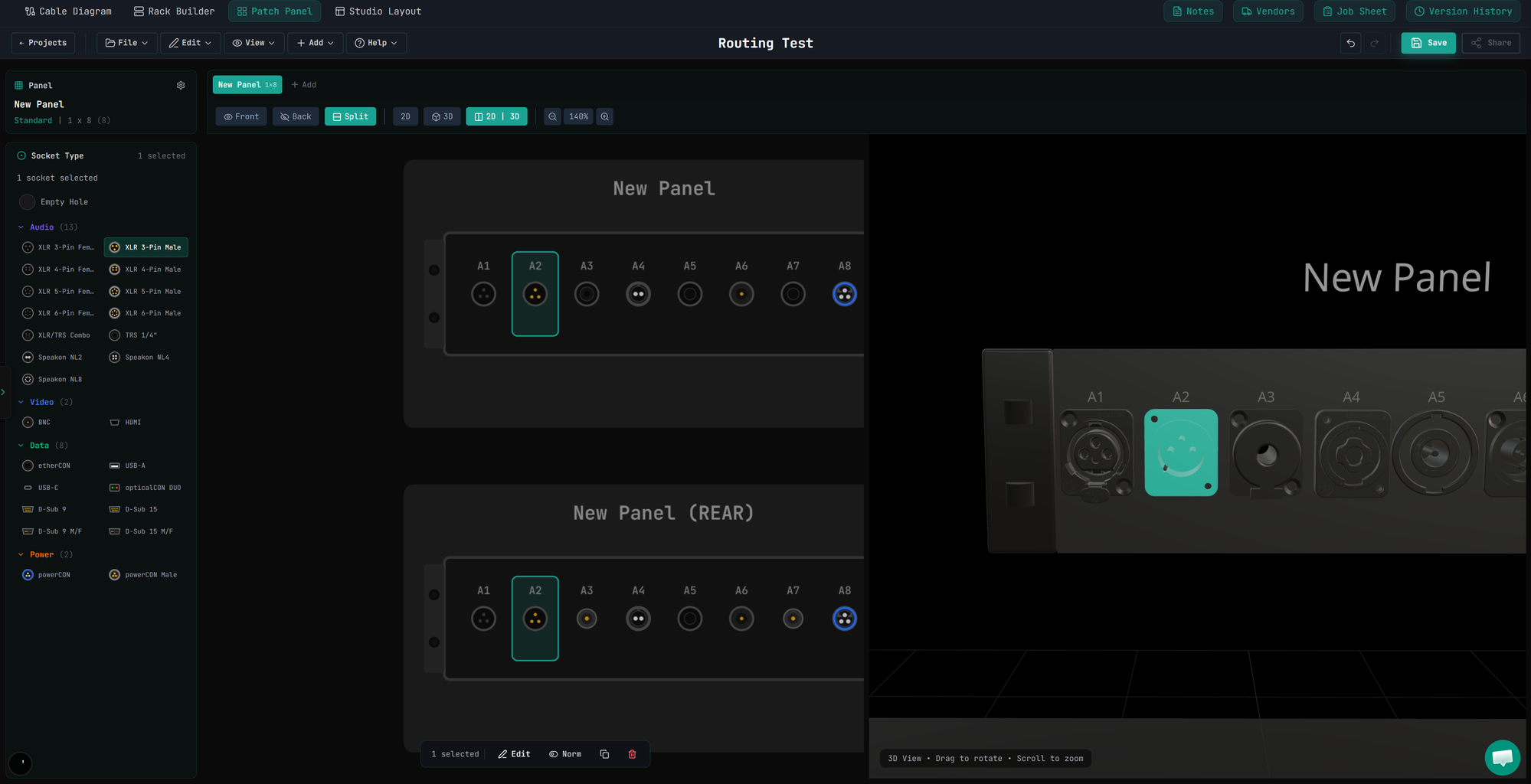 Patch Panel Designer, 3D Rack Views & Expanded Gear Library