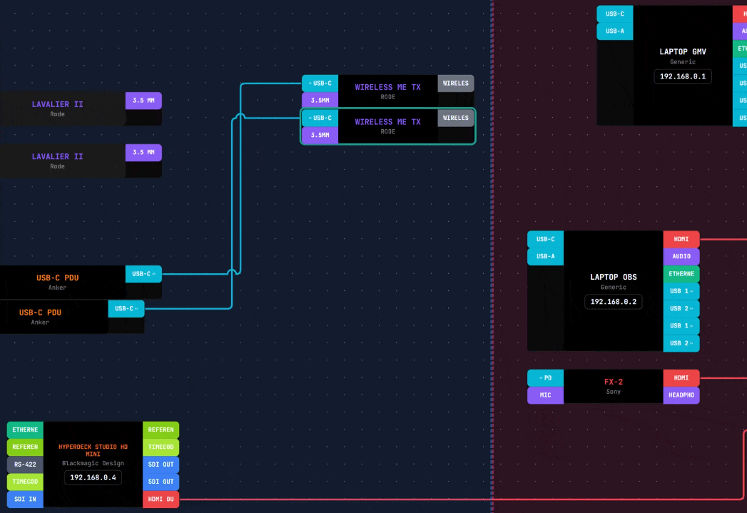 Drag-to-reorder ports in gear builder